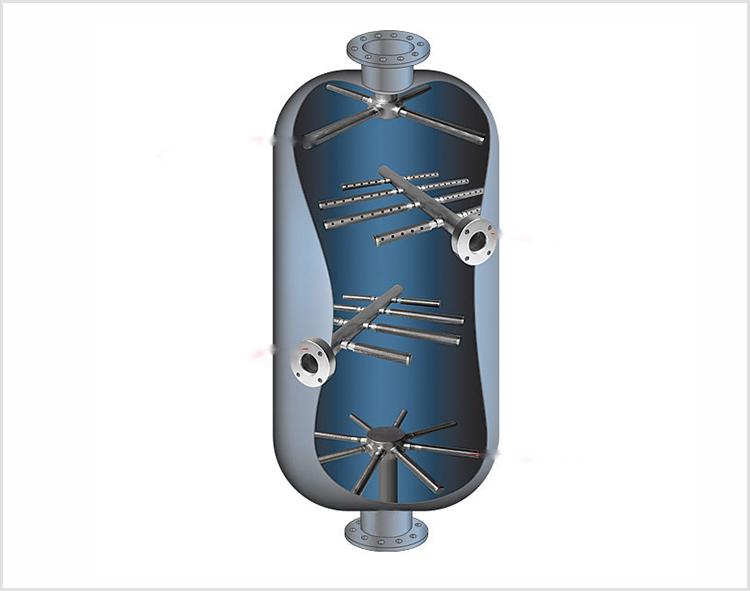 wedge wire screen collector/distributor for ion exchange