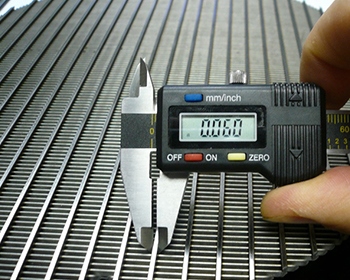Profile wire inspection, wedge wire screen slot rod