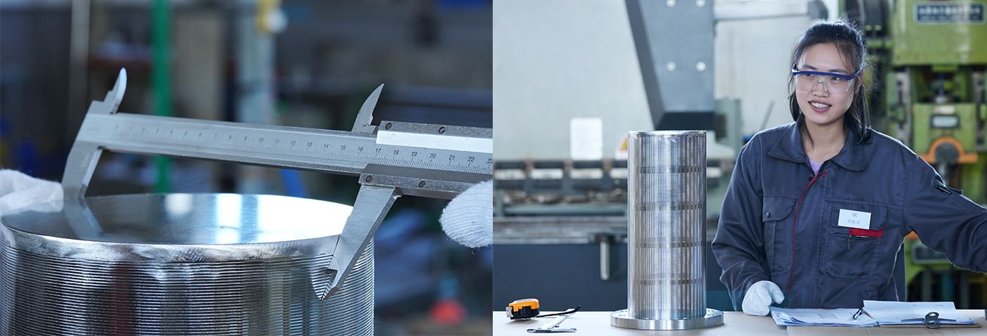 Professional quality inspection of wedge wire resin trap