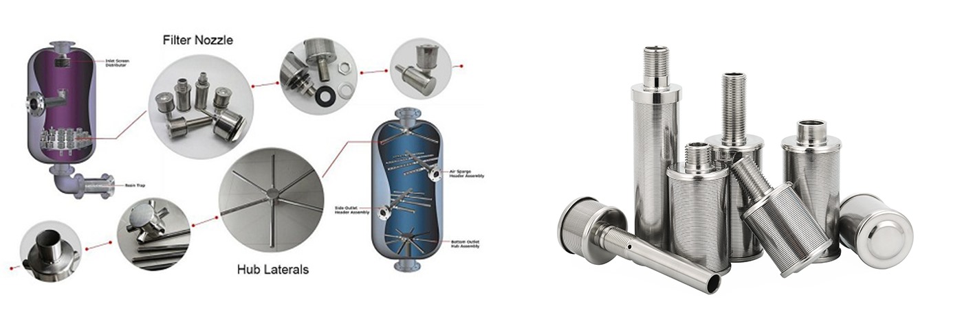 Ion Exchange Nozzle, stainless steel filter nozzle, hub and header lateral screen for wastewater treatment systems