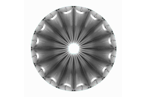 wedge wire scallops, Johnson scallops, vee wire scallops, radial flow reactor scallops, manufacturer